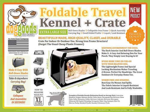 Show full view: DogGoods Do Good The Foldable Travel Dog Crate, X-Large slide 2 of 10