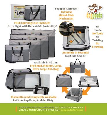 Show full view: DogGoods Do Good The Foldable Travel Dog Crate, XX-Large slide 3 of 10