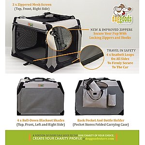 DogGoods Do Good The Foldable Travel Dog Crate, XX-Large