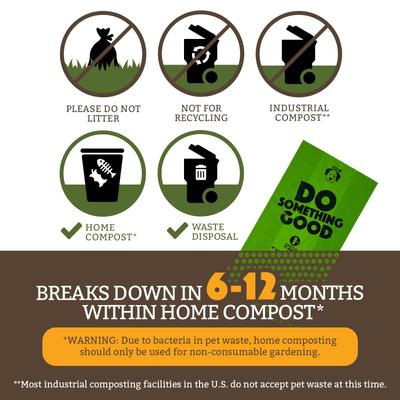 Show full view: Doggy Do Good Certified Home Compostable Premium Dog & Cat Waste Bags + Dispenser, 60 count slide 6 of 9