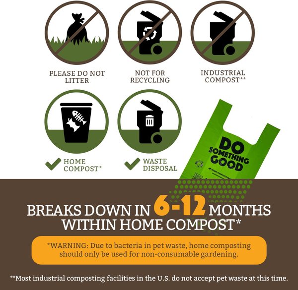 Show full view: Doggy Do Good Certified Home Compostable X-Large Premium Dog & Cat Waste Bags - Handle Bags On A Roll, 90 count slide 6 of 9