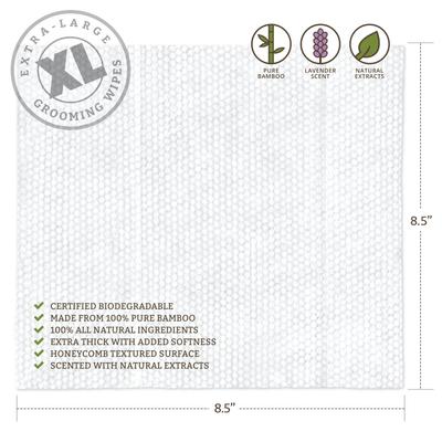 Show full view: Doggy Do Good Premium Lavender Scented Cat & Dog Grooming Wipes, X-Large, 60 count slide 3 of 6
