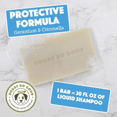 Show full view: Doggy Do Good Protective Formula Geranium & Citronella Dog Shampoo Bar, 5-fl oz slide 5 of 9