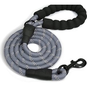 Doggy Tales Braided Dog Leash, 5-ft, Gray