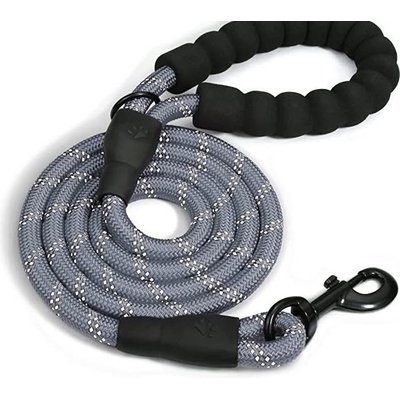Doggy Tales Doggy Tales Braided Dog Leash, 5-ft, Gray