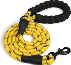 Doggy Tales Braided Dog Leash, 5-ft, Yellow