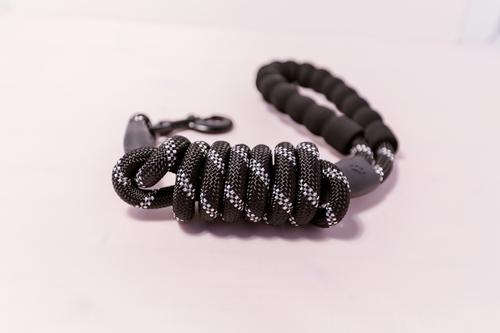 Show full view: Doggy Tales Braided Rope Dog Leash, 5-ft long, Black slide 2 of 8