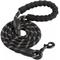 Show in main carousel: Doggy Tales Braided Rope Nylon Reflective Training Dog Leash, 15-ft long, 3/8-in wide, Black slide 1 of 3