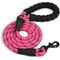 Show in main carousel: Doggy Tales Braided Rope Nylon Reflective Training Dog Leash, 15-ft long, 3/8-in wide, Pink slide 1 of 3