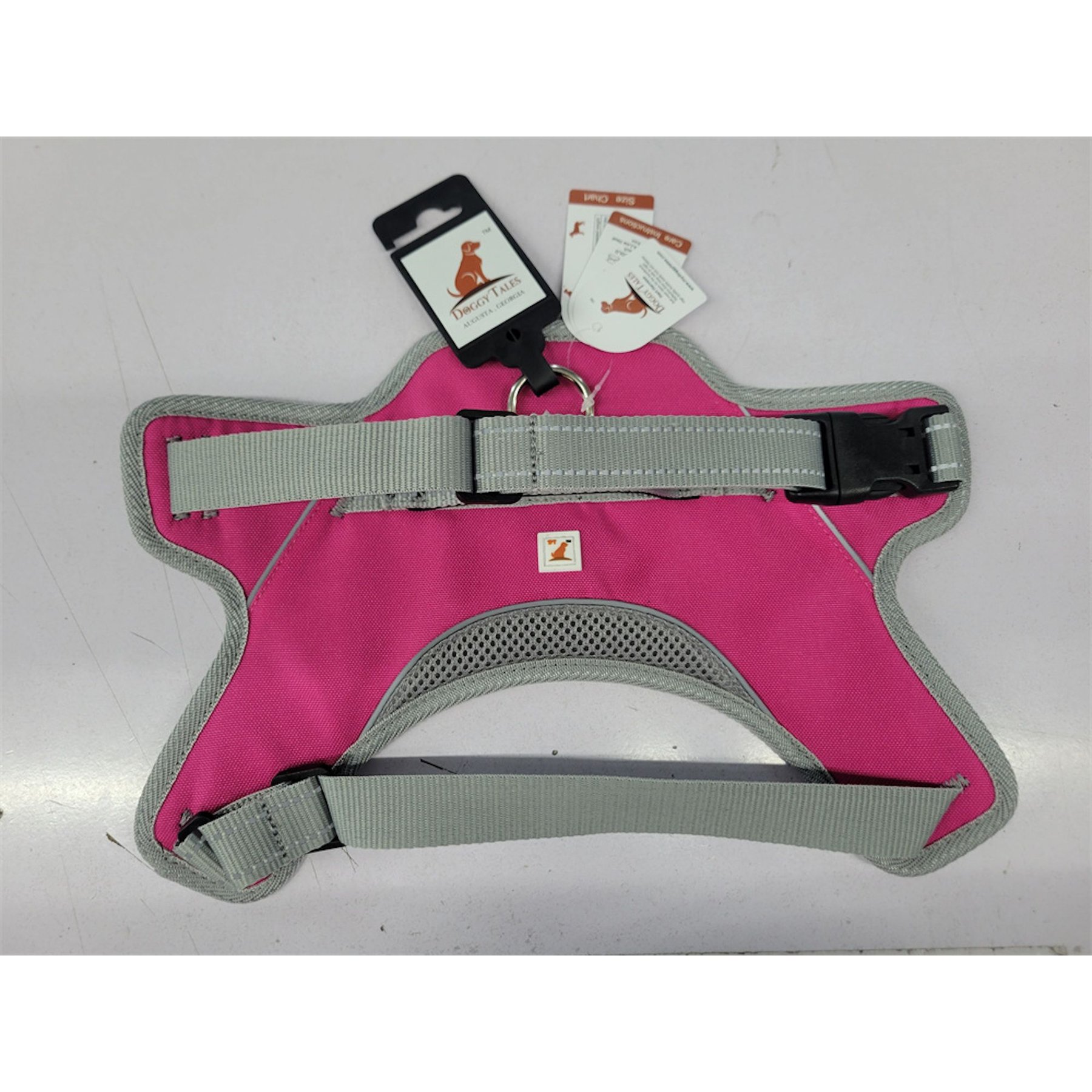 Doggy Tales Patented Classic Hart Dog Harness, Hot Pink, 35