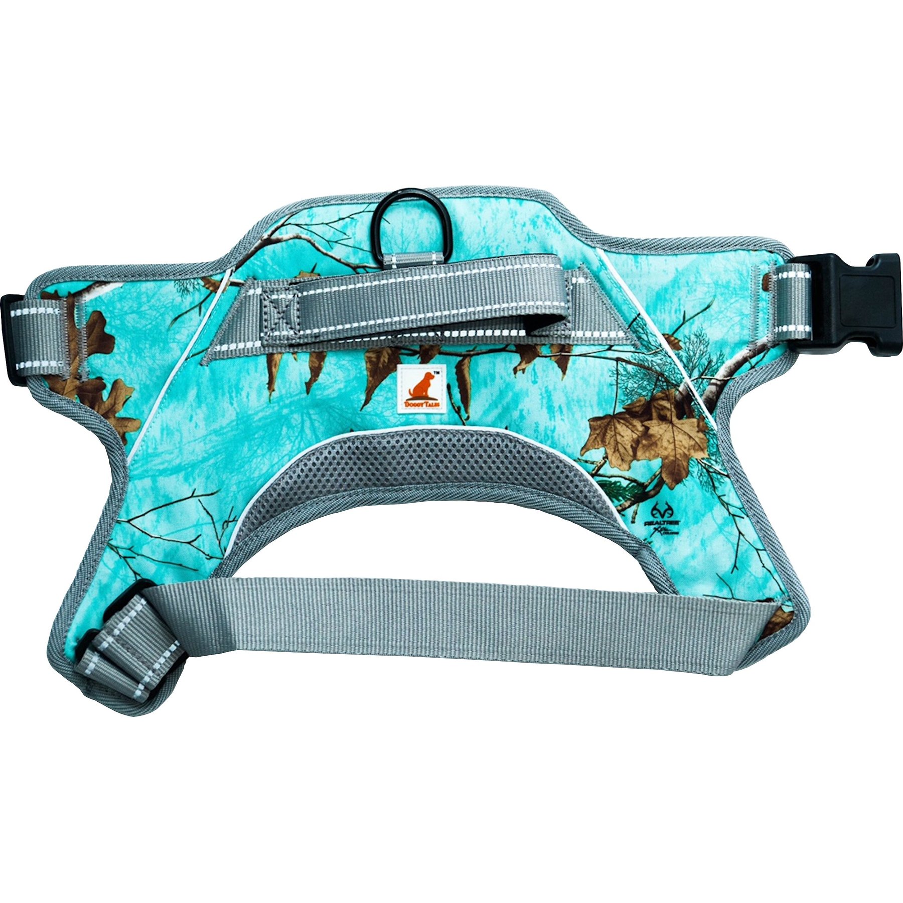 Doggy Tales Patented Realtree Hart Dog Harness, Sea Glass, 60