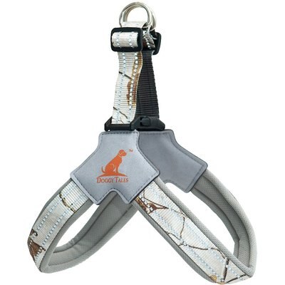 Doggy Tales Doggy Tales Realtree Step In V Dog Harness, Snow, X-Large
