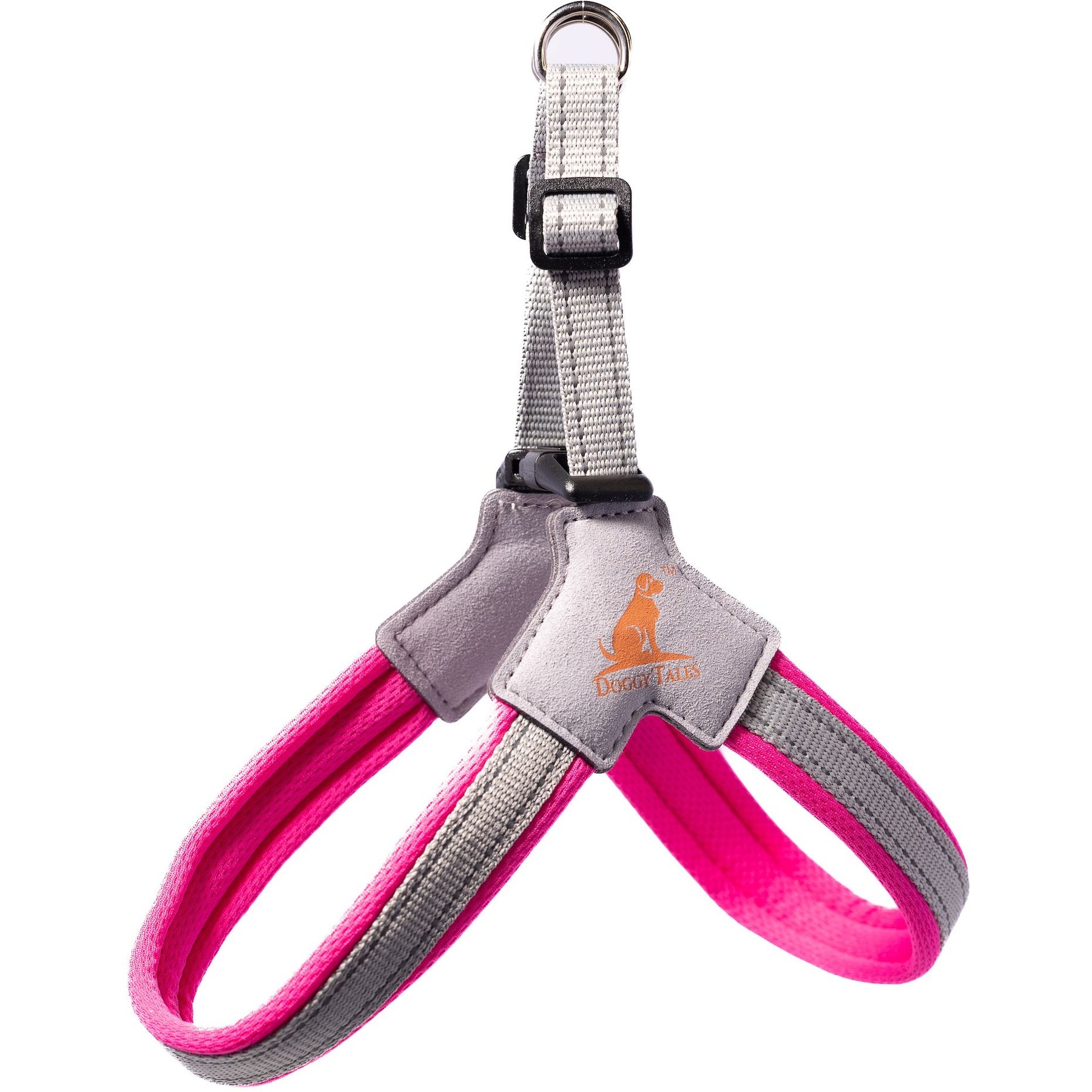 Doggy Tales Step In V Dog Harness, Hot Pink, Medium