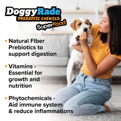 Show full view: DoggyRade Prebiotic Superfood Cranberry & Pumpkin Soft & Chewy Dog Treats, 3.53-oz pouch slide 7 of 9