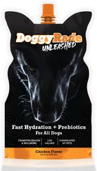 DoggyRade Unleashed Hydration + Prebiotics Sport Drink Chicken Flavored Digestive Supplement for Dogs, 8.4-oz pouch