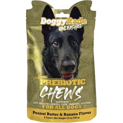 DoggyRade DoggyRade Unleashed Prebiotic Chews Peanut Butter & Banana Flavored Digestive Supplement for Dogs, 8 count