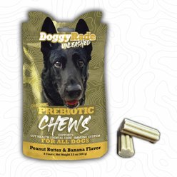 DoggyRade Unleashed Prebiotic Chews Peanut Butter & Banana Flavored Digestive Supplement for Dogs, 8 count slide 2 of 6