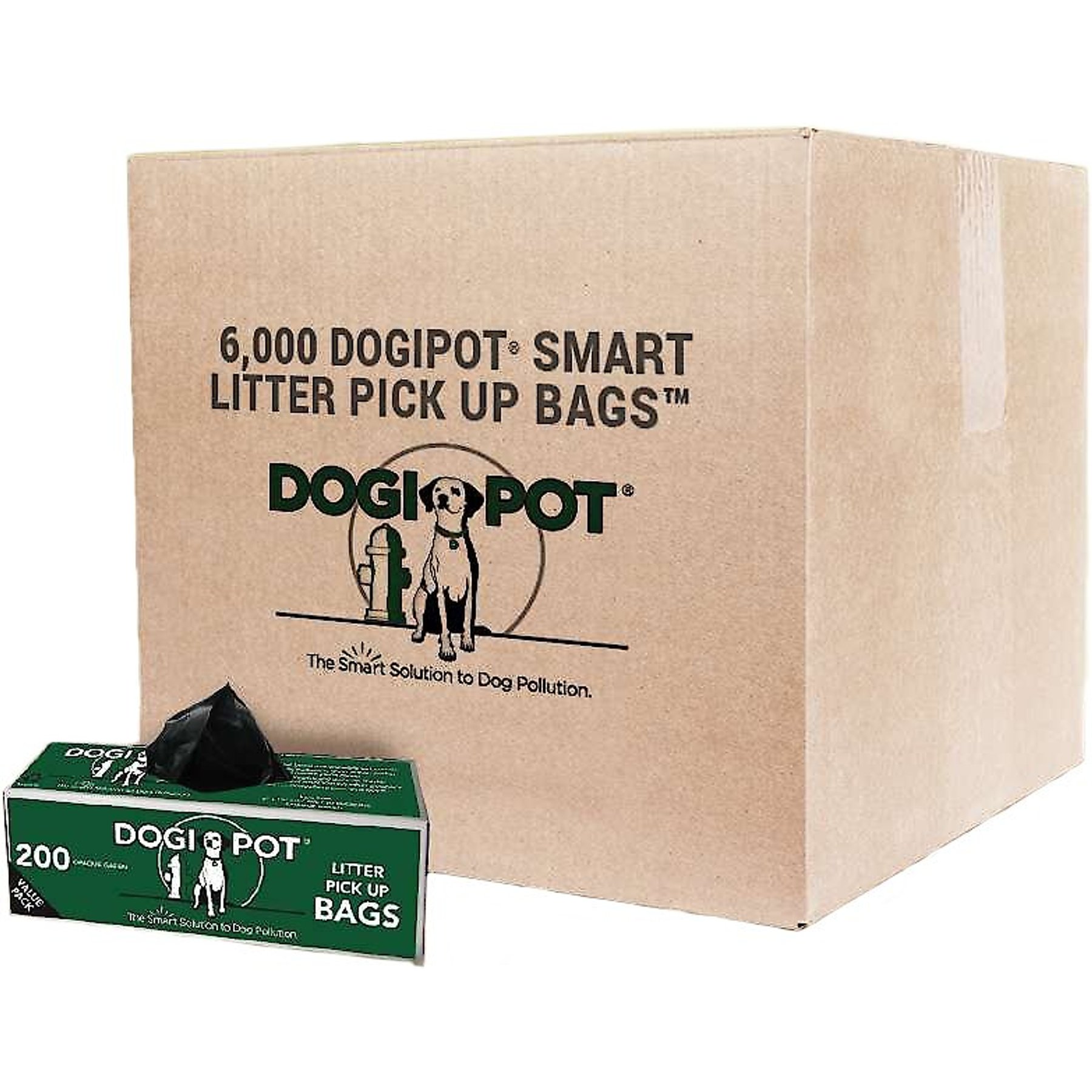 Dogipot Smart Litter Dog Poop Pick Up Bags, 6,000 count
