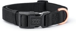 DOGISTRY Adjustable City Dog Collar, Black, Small: 11 to 18-in neck, 5/8-in wide