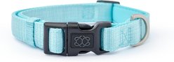 DOGISTRY Adjustable City Dog Collar, Fifth Avenue Blue, Medium: 13 to 20-in neck, 3/4-in wide