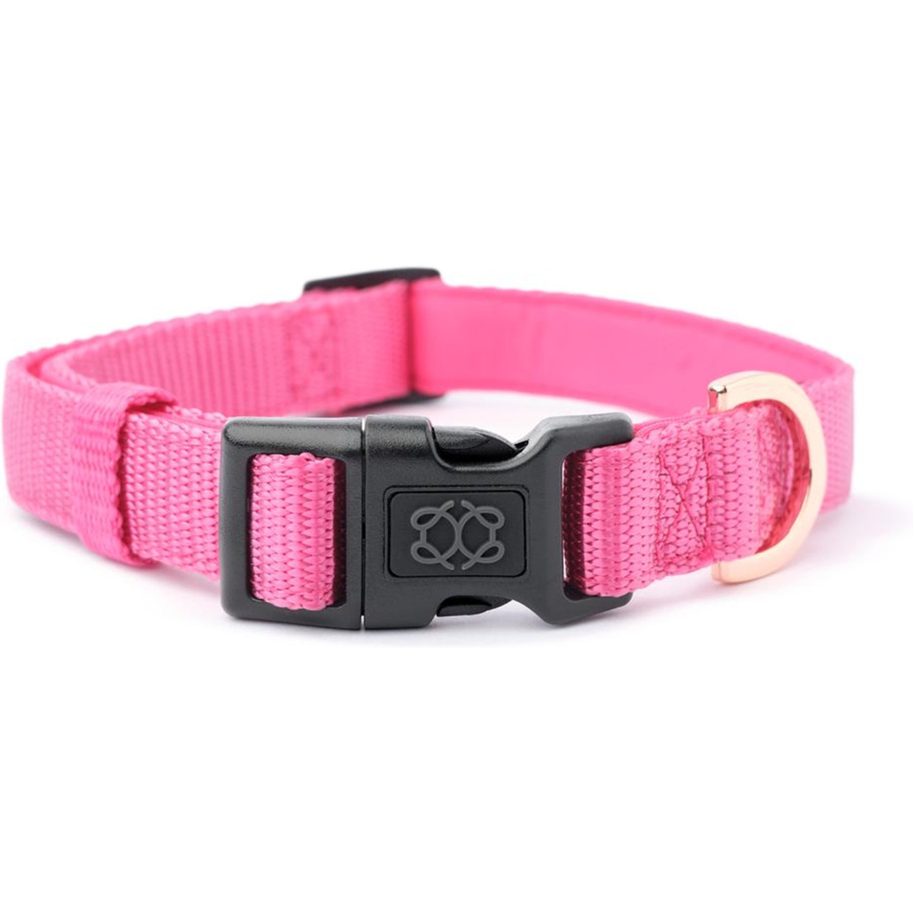 DOGISTRY Adjustable City Dog Collar, Park Ave Pink, Large: 16 to 25-in neck, 1-in wide
