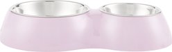 Dogit Double Diner Stainless Steel Dog Bowls, Pink, 2.15-cup slide 1 of 3