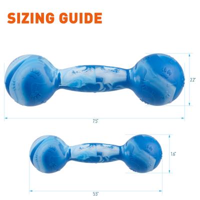 Show full view: Dogline Dumbbell Dog Water Toy, Blue, 7.5-in slide 2 of 8