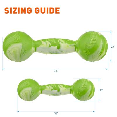 Show full view: Dogline Dumbbell Dog Water Toy, Green, 5.5-in slide 3 of 9