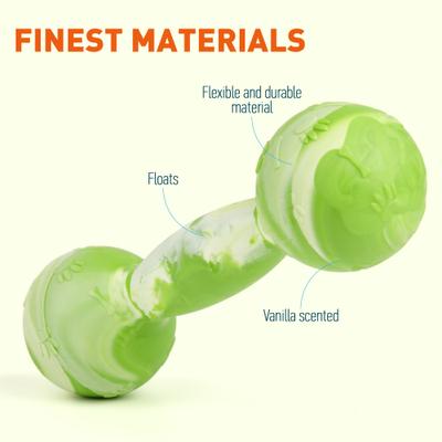 Show full view: Dogline Dumbbell Dog Water Toy, Green, 7.5-in slide 3 of 8