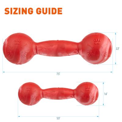 Show full view: Dogline Dumbbell Dog Water Toy, Red, 7.5-in slide 2 of 8