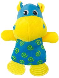 Dogline Hippo Squeaky Dog Toy, 10-in