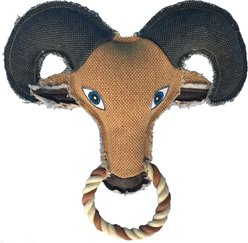 Dogline Nature Goat Squeaky Dog Toy, 10-in