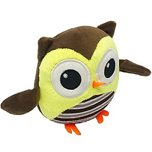 Dogline Owl Squeaky Dog Toy, 6-in