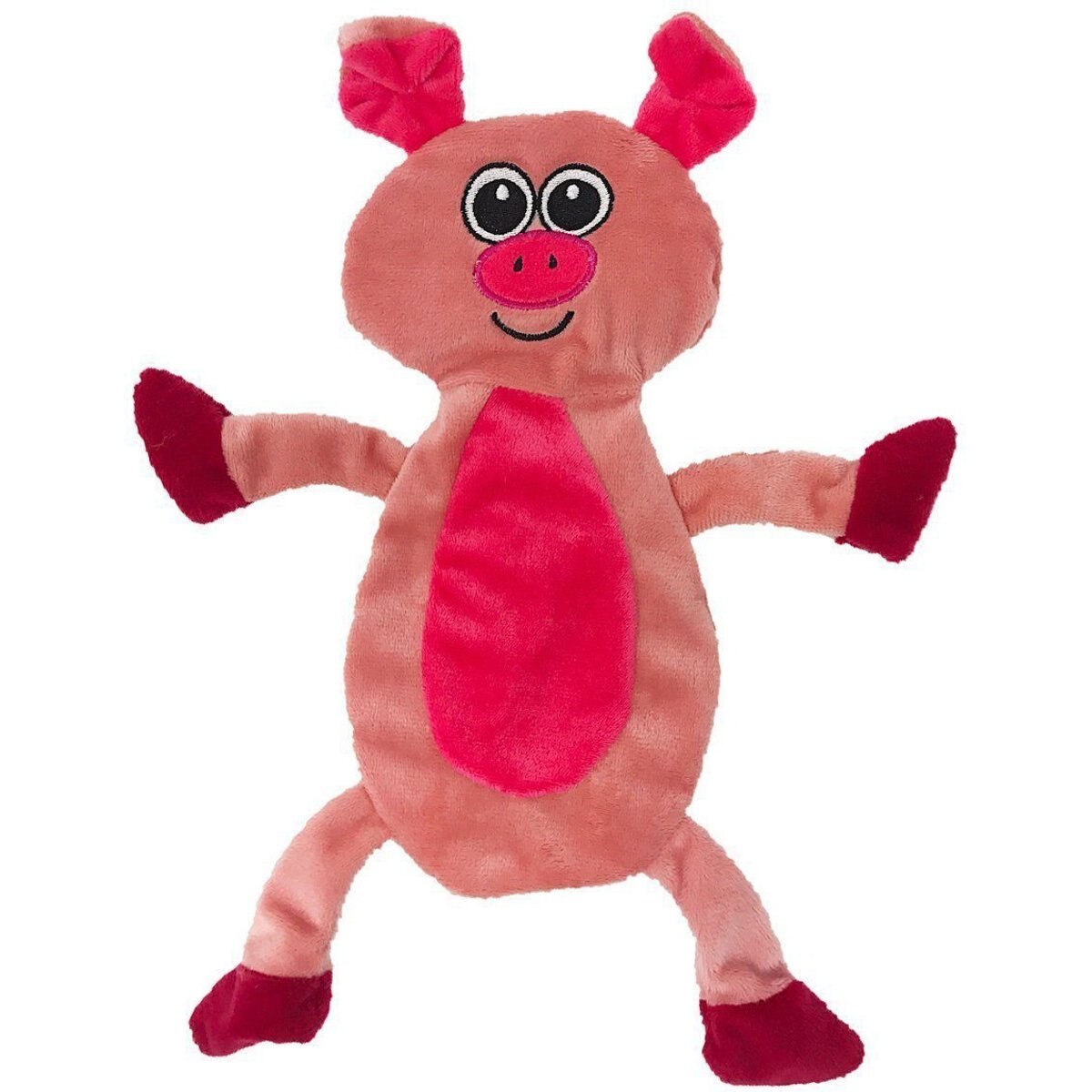 Dogline Pig Squeaky Dog Toy, 12-in