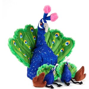 Dogline Pip-Interactive Peacock Squeaky Dog Toy