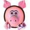 Show in main carousel: Dogline Squeak & Rope Round Pig Squeaky Dog Toy, 8-in slide 1 of 1
