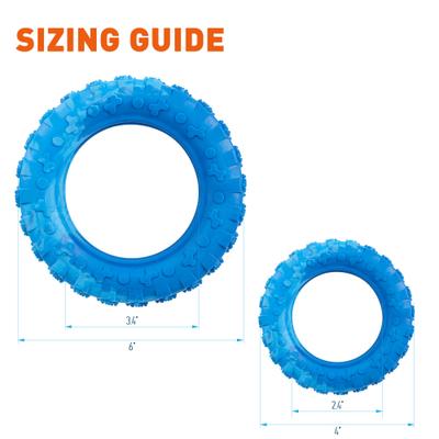 Show full view: Dogline Tire Dog Water Toy, Blue, 6-in slide 3 of 9