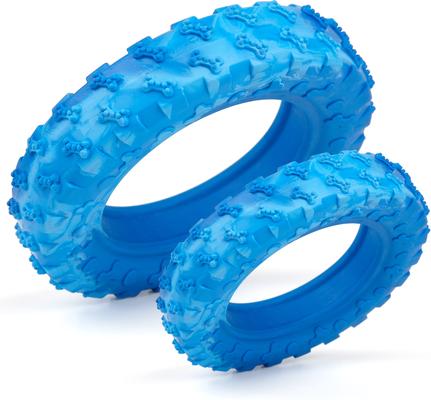 Show full view: Dogline Tire Dog Water Toy, Blue, 6-in slide 2 of 9