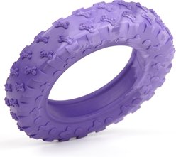 Dogline Tire Dog Water Toy, Purple, 4-in