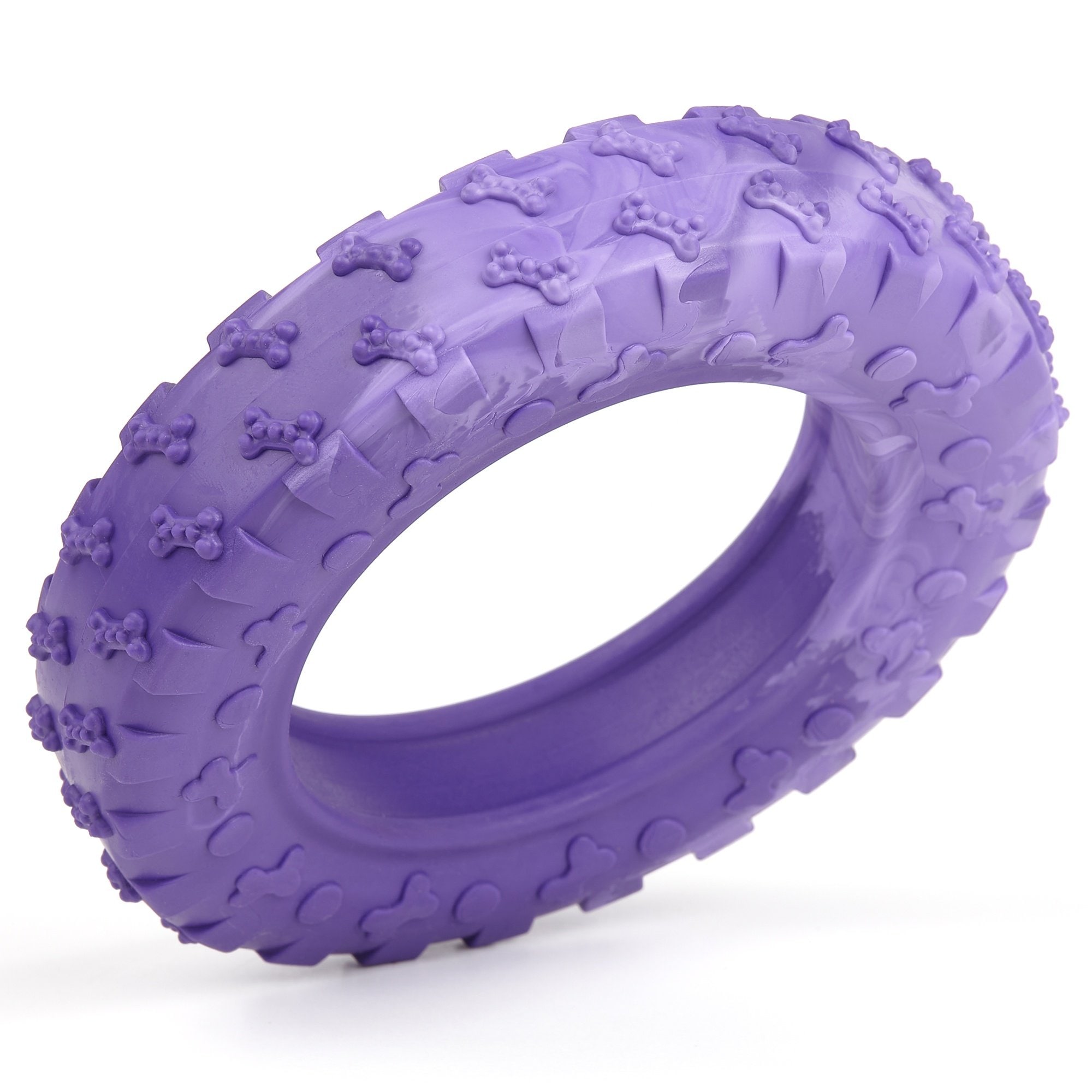 Dogline Tire Dog Water Toy, Blue, 6-in