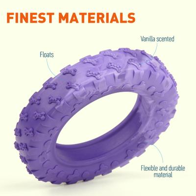 Show full view: Dogline Tire Dog Water Toy, Purple, 4-in slide 5 of 10
