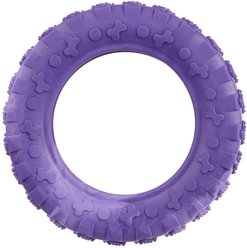 Dogline Tire Dog Water Toy, Purple, 6-in