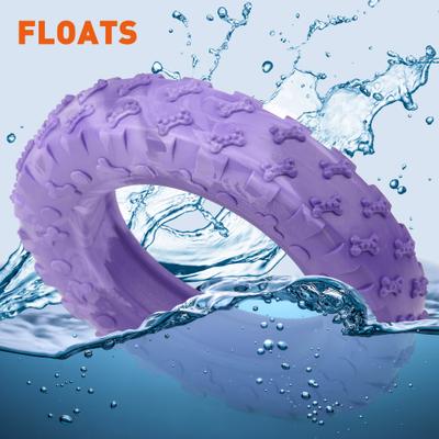 Show full view: Dogline Tire Dog Water Toy, Purple, 6-in slide 6 of 9