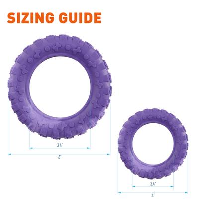 Show full view: Dogline Tire Dog Water Toy, Purple, 6-in slide 3 of 9