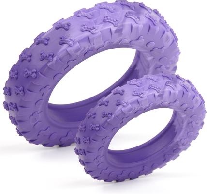 Show full view: Dogline Tire Dog Water Toy, Purple, 6-in slide 2 of 9