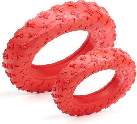 Show full view: Dogline Tire Dog Water Toy, Red, 4-in slide 3 of 10
