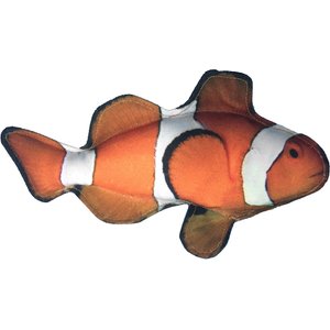 Dogline Tropical Clownfish Squeaky Dog Toy, 10-in
