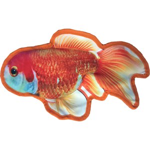 Dogline Tropical Goldfish Squeaky Dog Toy, 12-in