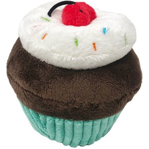Dogline Turquoise Cupcake Squeaky Dog Toy, 6-in