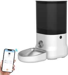 DOGNESS Cube App Dog & Cat Feeder, Large, White